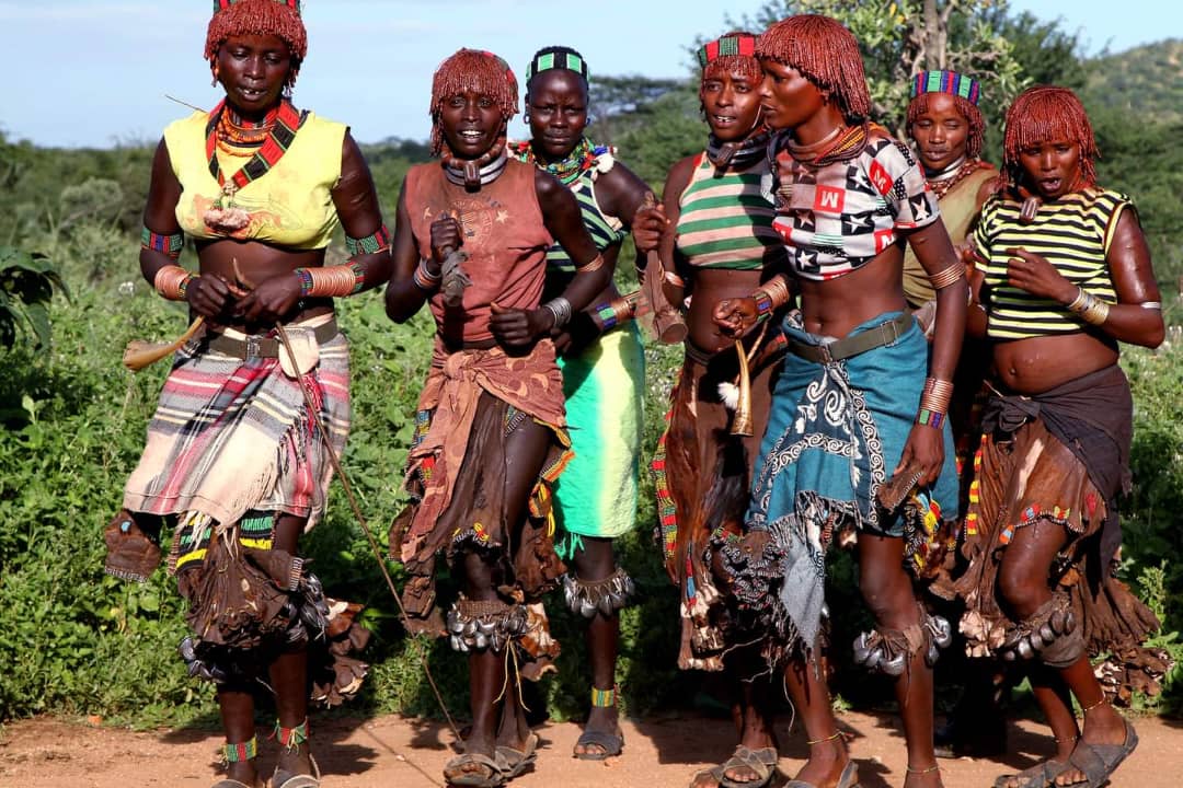 Bull jumping ceremony Hamar people
